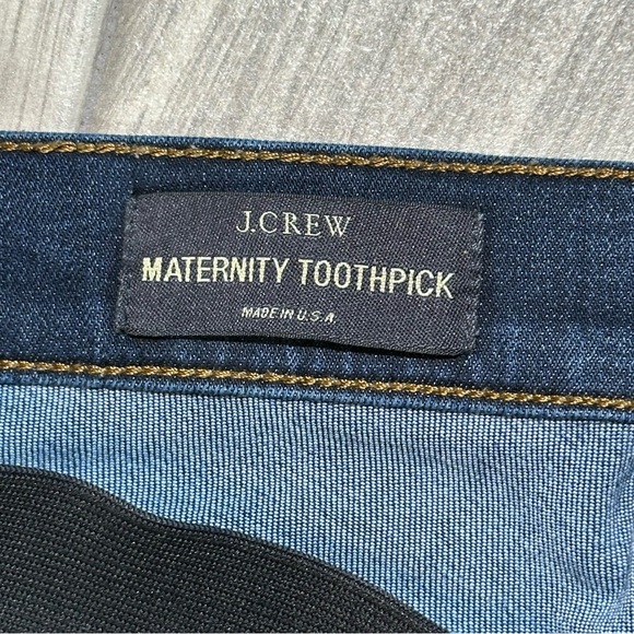 J. CREW MATERNITY Dark Wash Toothpick Skinny Jeans 28 Tall Ankle Length Inseam - Picture 4 of 9